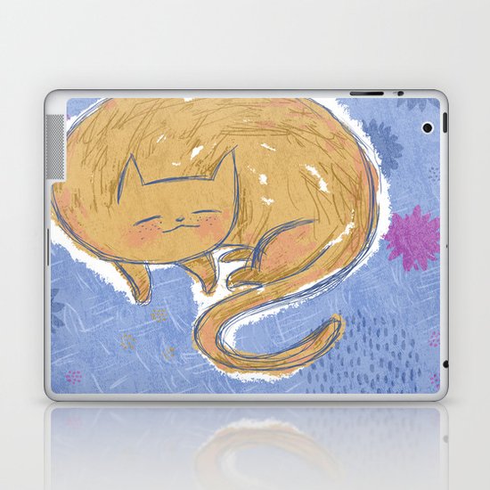 Sleepy Kitty Dreams Laptop & iPad Skin