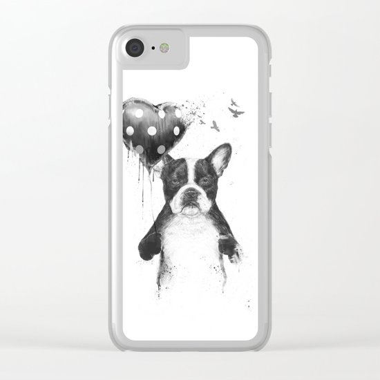 My heart goes boom Clear iPhone Case