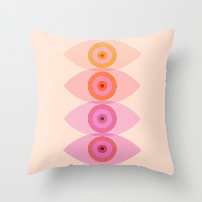 Abstraction_EYES_COLOR_POP_ART_Minimalism_001EYE Throw Pillow