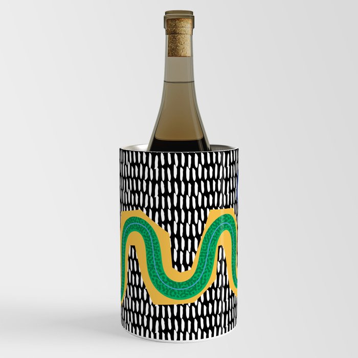 Bright Abstract Snakes  Wine Chiller