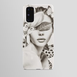 PORTRAIT /Woman with flower and butterflies Android Case