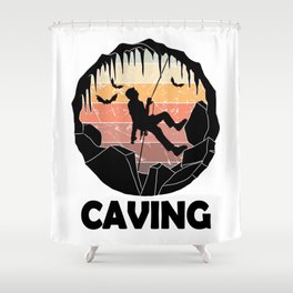 Caving - Spelunking Speleology Vintage Shower Curtain