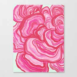 Shelf Mushrooms in Hot Pink Canvas Print