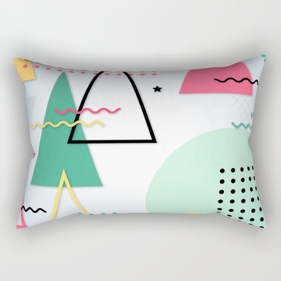 Abstract Christmas Rectangular Pillow