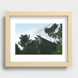 Roof dogs. Recessed Framed Print