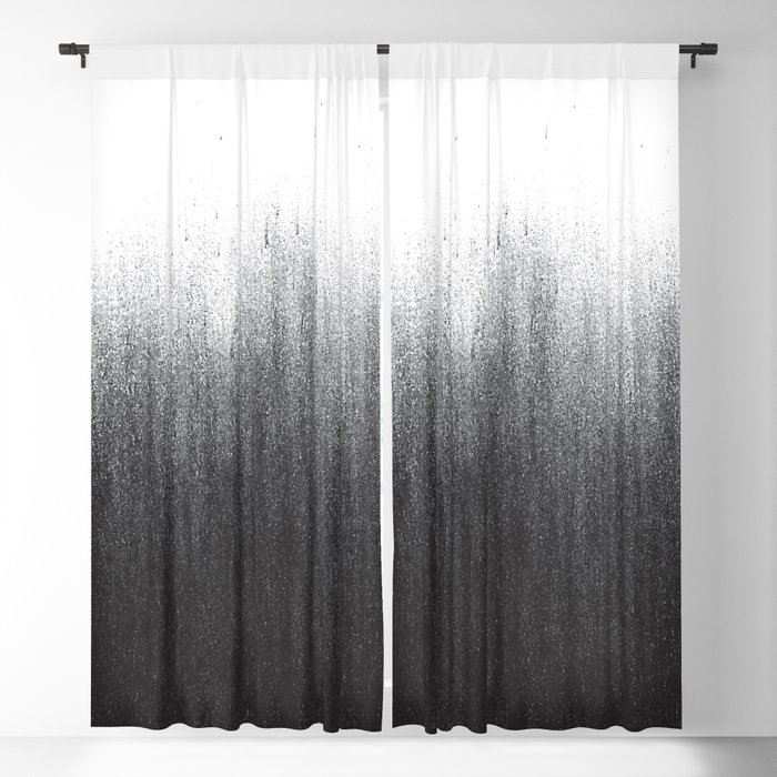 Charcoal Ombré Blackout Curtain By, Charcoal And White Curtains