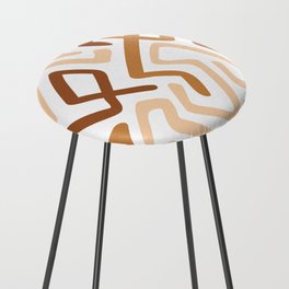 Tribal Shapes Mud Cloth Patterns Counter Stool