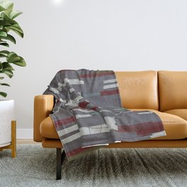 Organic Shapes Abstract Country Valley Dusk Throw Blanket