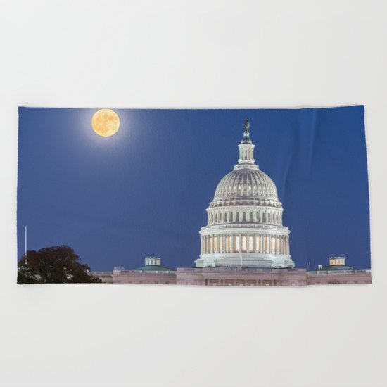 The Harvest Moon Beach Towel