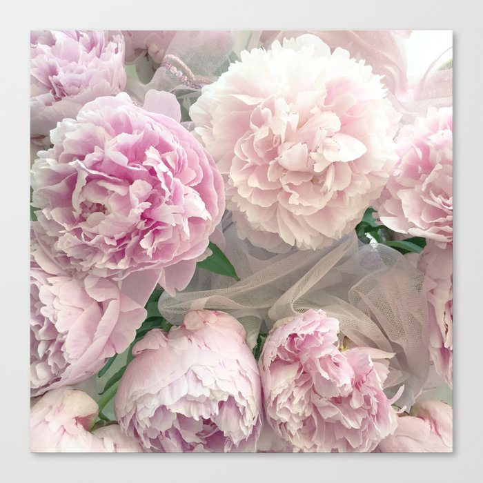 Shabby Chic Pastel Pink Peonies Wall Art Peonies Home Decor