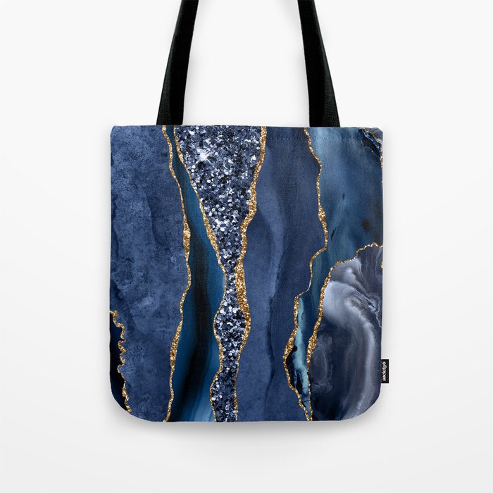 Agate Glitter Ocean Texture 06 Tote Bag