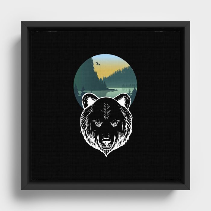 Bear by nature Framed Canvas