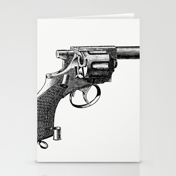 Vintage Victorian Style Pistol Engraving Stationery Cards