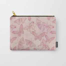 Butterfly Pattern soft pink pastel Carry-All Pouch