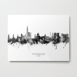 Strasbourg France Skyline Metal Print
