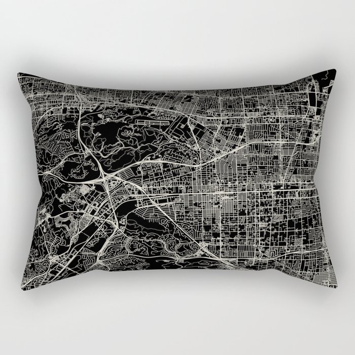 Pomona, USA. City Map Drawing Rectangular Pillow