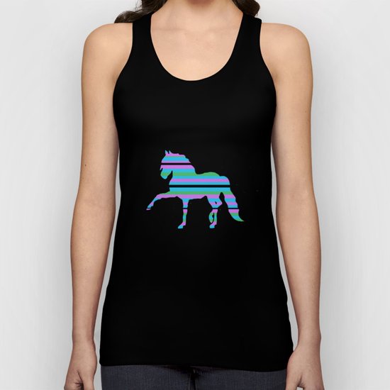 Horse Stripes Unisex Tank Top