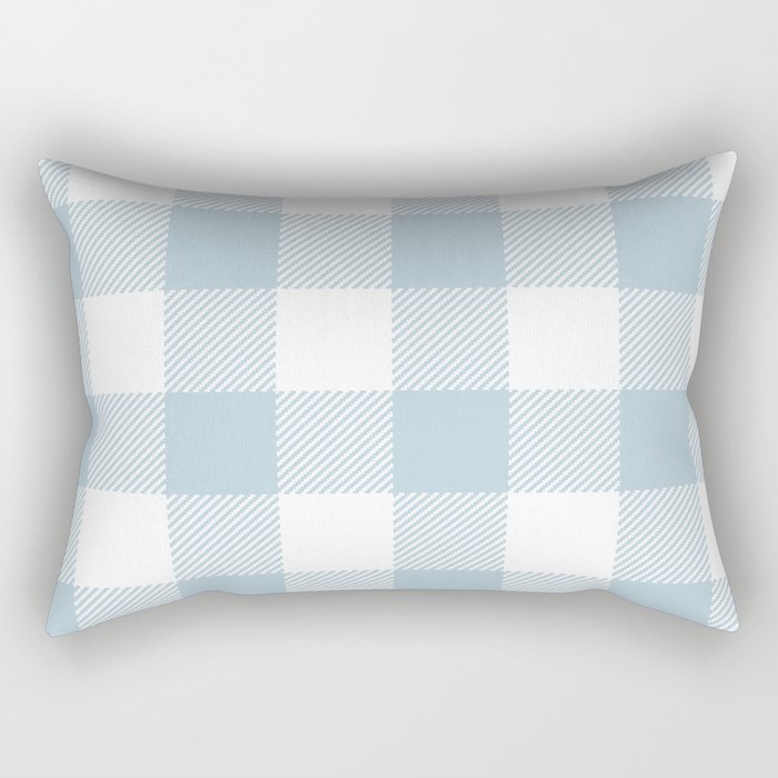 Blue buffalo check pillow top