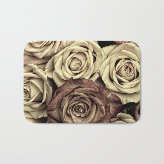 Brown Roses Bath Mat