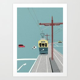 Tram, Nagasaki (2014) Art Print