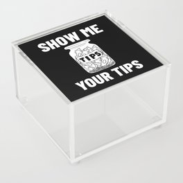 Bartending Tip Jar Tipping Bartender Acrylic Box