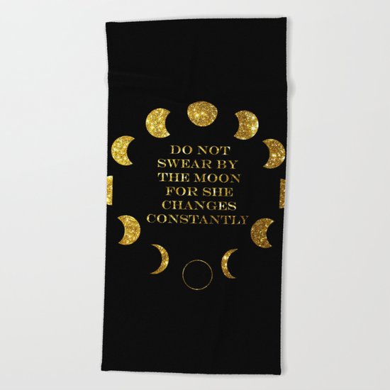 Moon Phases Gold Beach Towel