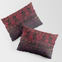 -A12- Red Blue Gardient Colored Moroccan Artwork. Pillow Sham
