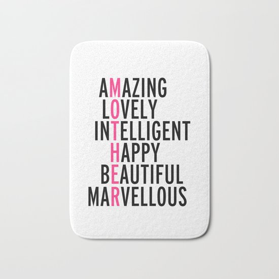 Mother Quote Bath Mat
