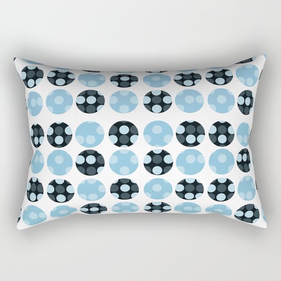 polka dots with blue colors Rectangular Pillow