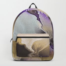 Color Alchemy 33 Flowering Purple, Pearl White and Black  Backpack
