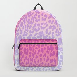 Modern girly pink lavender ombre animal print Backpack