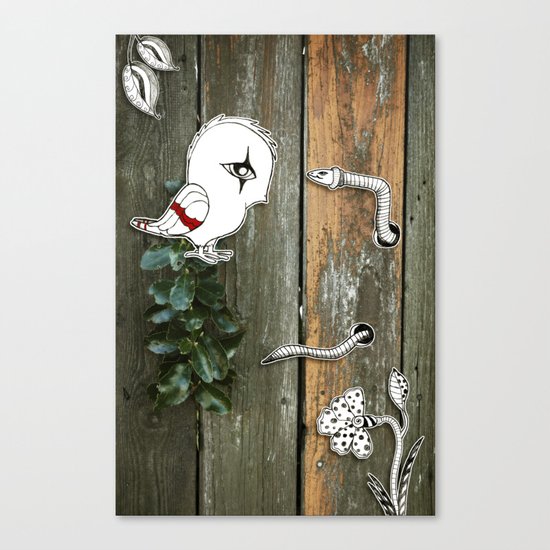 Theo and the Worm Canvas Print