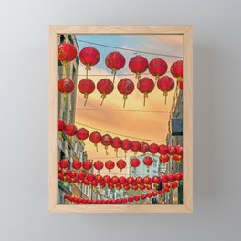 Chinese lanterns Framed Mini Art Print