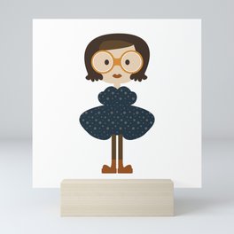 Funny Girl of Leisure in Polka Dots! Mini Art Print