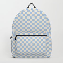 Check II - Baby Blue — Checkerboard Print Backpack