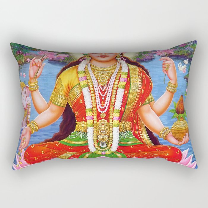 Goddess Lakshmi Rectangular Pillow