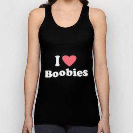 I Heart love Boobies Funny New Boobs Tank Top