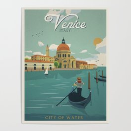 Vintage travel poster-Italy-Venice. Poster