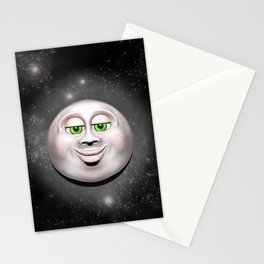 Full Moon Smiling Face 3D  Stationery Cards