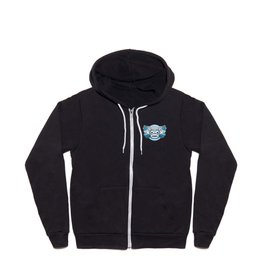 Barong Bali on Blue Full Zip Hoodie