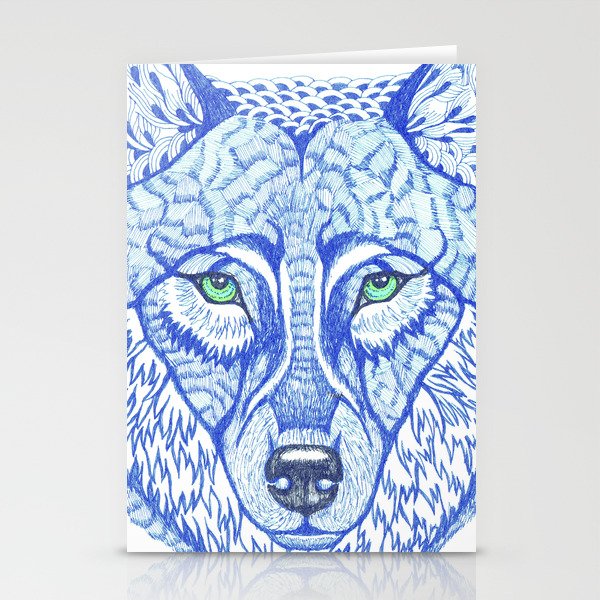 ice wolf Stationery Cards