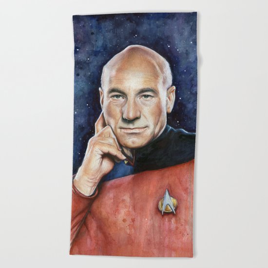 Captain Picard Beach Towel