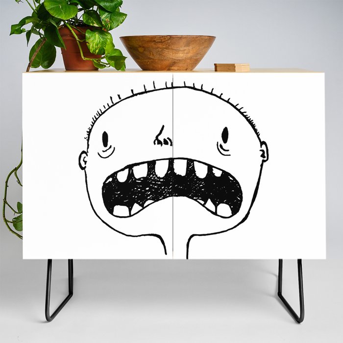 yelling head Credenza