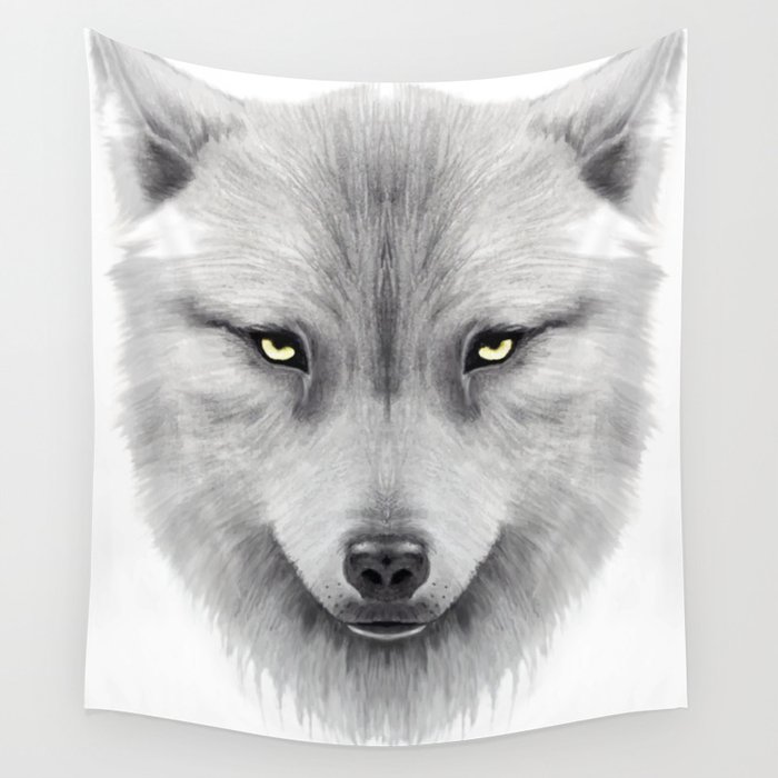 White Wolf Wall Tapestry