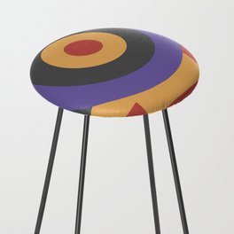 Bauhaus Abstract Retro Arches Circles Trend Colors Counter Stool