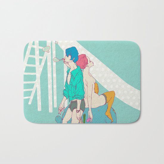 男なんてシャボン玉 Bath Mat