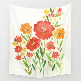 Watercolor Floral 3. Wall Tapestry