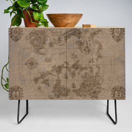F. Fantasy NES Medieval-Styled Game Map Credenza