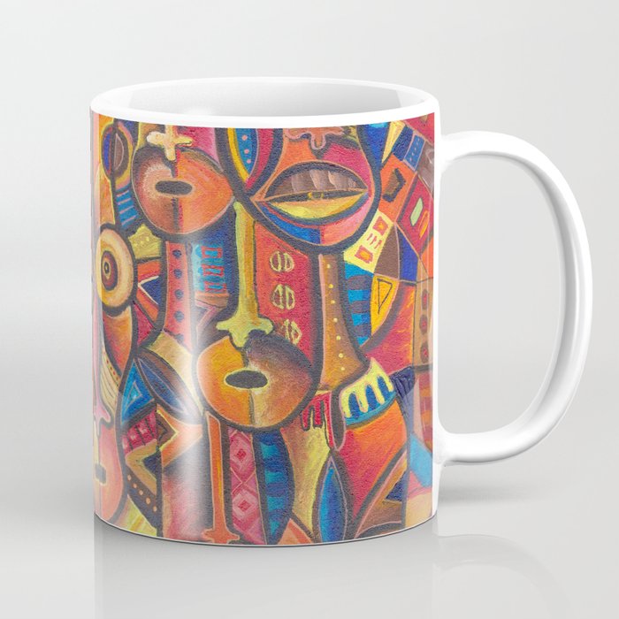 Faces VI painting from Cameroon, Africa Coffee Mug