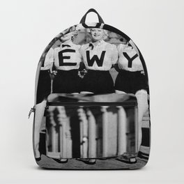 NYC Broadway Chorus Line, New York City black and white photograph Backpack